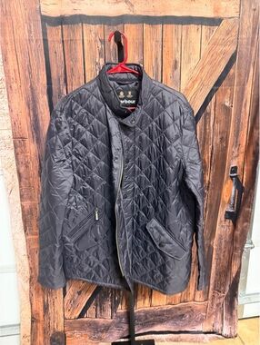 Barbour Quilted Black Jacket Size Large